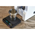 Eureka Compact Prescia Scale in use, measuring coffee for brewing