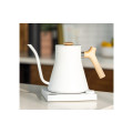 Matte White Stagg EKG Electric Kettle for brewing coffee or tea.