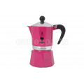 Bialetti 3 Cup Moka Rainbow Coffee Maker: Fuchsia