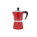 Bialetti 3 Cup Moka Rainbow Coffee Maker: Red