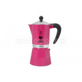 Bialetti 6 Cup Moka Rainbow Coffee Maker: Fuchsia/Pink