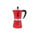 Bialetti 6 Cup Moka Rainbow Coffee Maker: Red
