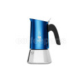 Bialetti 4 Cup Venus Blue stovetop coffee maker, durable material.