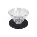 Timemore 1-Cup Crystal Eye Brew Coffee Dripper: Black Plastic