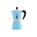 Bialetti 6 Cup Moka Rainbow Coffee Maker: Light Blue