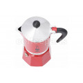 Bialetti 3 Cup Moka Rainbow Coffee Maker: Red