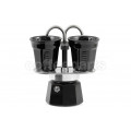 Bialetti Mini Express 2 Cup Stove Top Espresso Maker: Black