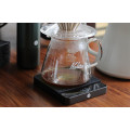 zeroHero Yunzhi E-Smart Scales: Black coffee scale in modern brewing setup. 