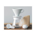 Hario 2-Cup V60 White Ceramic Set (V60, 2-Cup Server and 100 Filter Papers)