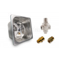 Coffeeparts milk jug rinser with PLV valve and Hose Fittings