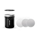 MHW Shark Chocolate Shaker + 3 Micron Mesh Filters: Black