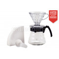 Hario 2-Cup V60 Plastic Set (v60, 2-Cup Server and 100 Filter Papers): VCND-02B-EX